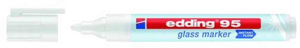 Viltstift edding 95 glasbord rond 1.5-3mm wit | 10 stuks